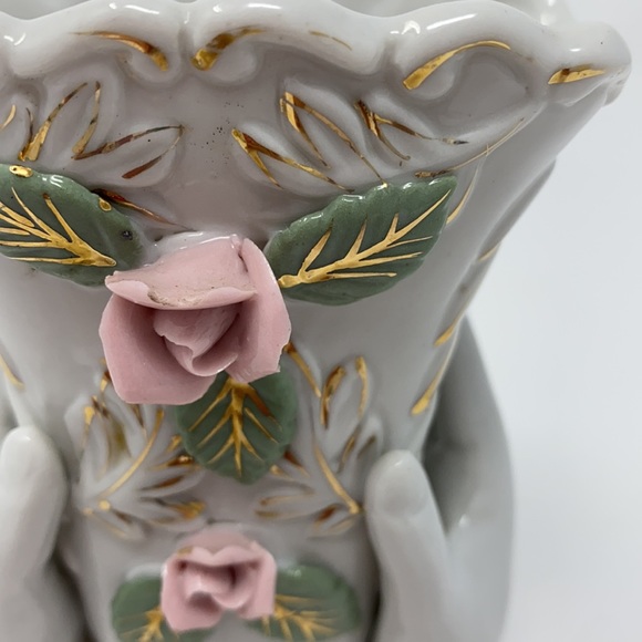 Vintage Made in France Gilded Rose Vase - Picture 7 of 11